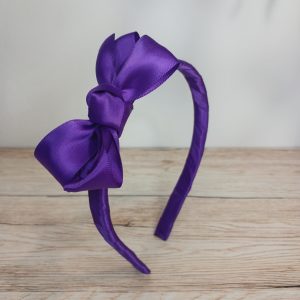 Aliceband with Pinwheel Bow Purple