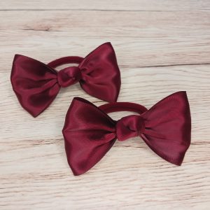 Bow Tie Twin Elastic Burgundy