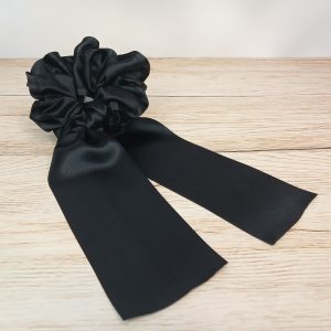 Long Tail Scrunchie Large Black
